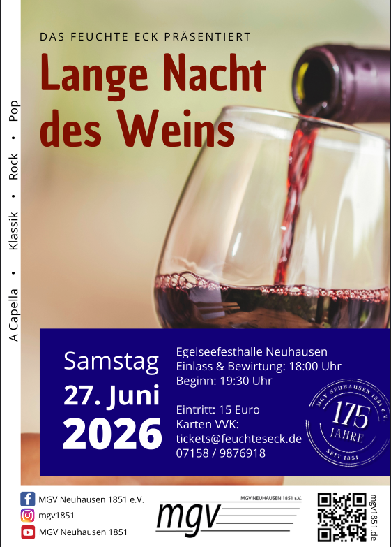 Lange Nacht des Weins - Feuchtes Eck Neuhausen @ Egelsee-Festhalle