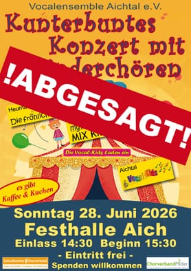 Kunterbuntes Konzert mit 3 Kinderchören @ Festhalle Aich