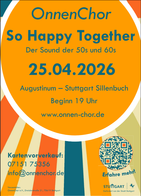 So Happy Together - OnnenChor @ Theatersaal im Augustinum