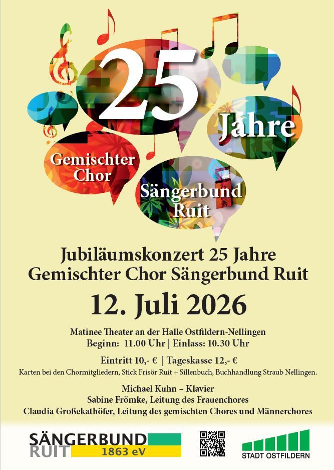 Jubiläumskonzert des Sängerbund Ruits @ Matinee Theater an der Halle Ostfilder-Nellingen